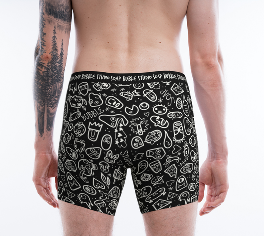 Boxer Brief Faces B/W