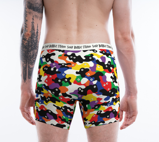 Boxer Brief Googly-Camo Rainbow