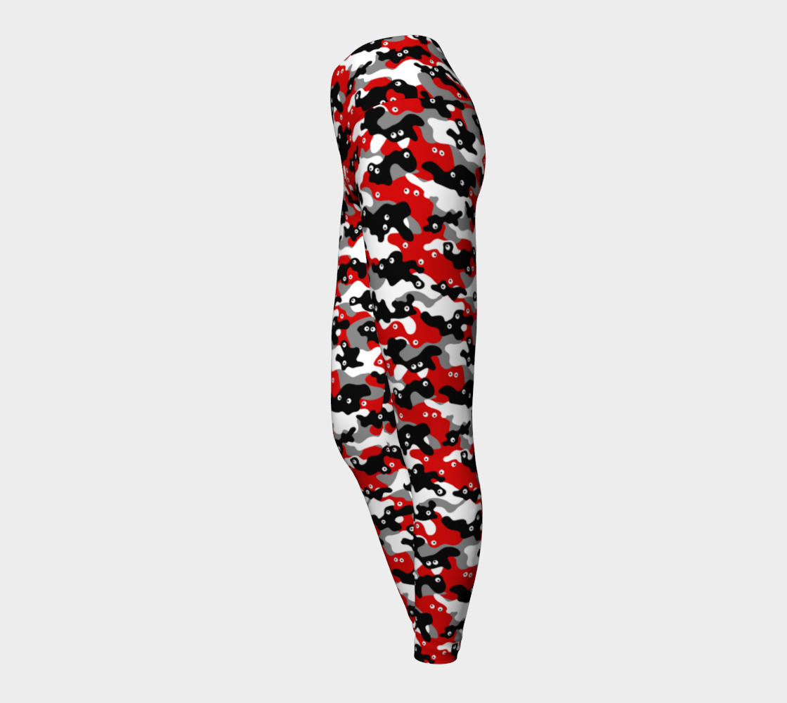 Leggings Googly-Camo Red