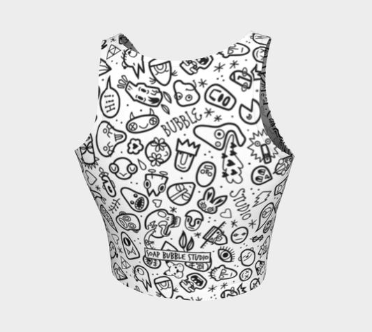 Athletic Crop-Top Faces W/B