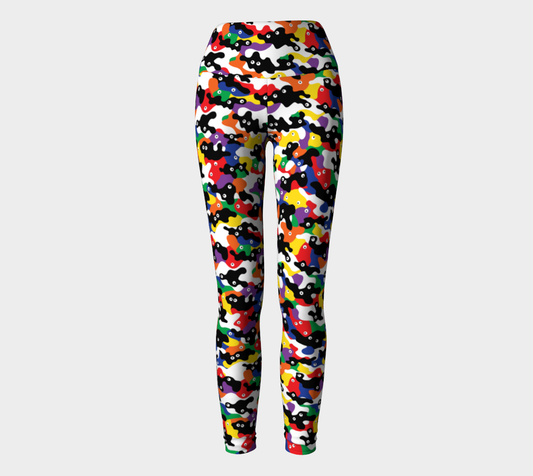 Leggings Googly-Camo Rainbow
