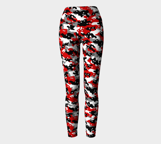 Leggings Googly-Camo Red