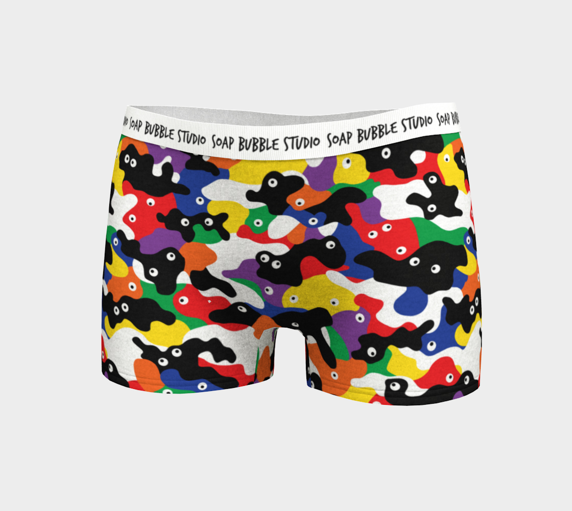 Ms Boxer Googly-Camo Rainbow
