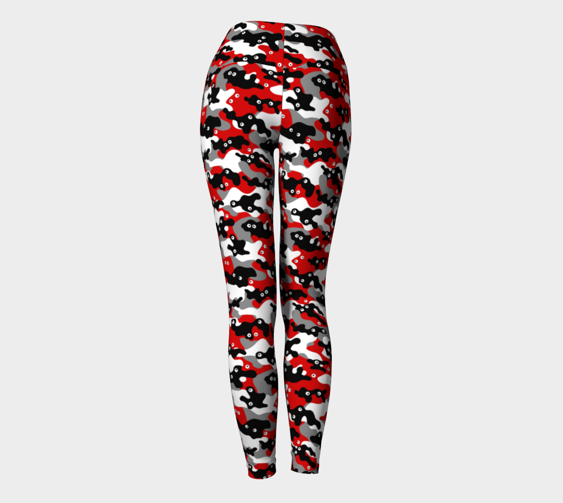Leggings Googly-Camo Red