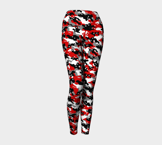 Leggings Googly-Camo Red